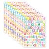 Sticker de letras transfronterizo al por mayor Decoración para el hogar europea y americana Papelería de juguete personalizada Impermeable a color Sticker digital impermeable