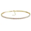 Venda Quente Europeia e Americana Colar de Diamante de Fileira Única Moda de Luxo Leve Corrente de Garra Corrente da Clavícula Zircônia de Cobre Pulseira Tennis Joias Versáteis