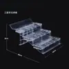 Supermercado loja de frutas fundo falso transparente tapete de display para freezer suporte de degrau cortina de tufão armário adereços de display de frutas