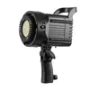 Luz de Preenchimento Metálica 120W/200W/300W para Transmissão Ao Vivo, Fotografia com Luz Suave, Lâmpada Solar de Luz Constante Cob com Refletor Profundo e Suporte
