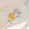 Broche de Anjo Girassol Criativo Europeu e Americano Atacado Brilhante Doce Plissado Águia Aço Inoxidável Alfinete de Roupa