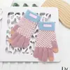 Guantes Cálidos Estilo Coreano para Invierno, Engrosados para Ciclismo, Separados por Dedos, a Prueba de Frío, Felpa de Cristal de Terciopelo para Pantalla Táctil, Lindos para Mujer Estilo Nuevo