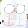 Espelho de Maquiagem Desenho Animado de Mesa Espelho de Penteado de Mesa Espelho Pequeno de Maquiagem Rotativo Grande com Bandeja Espelho de Princesa para Dormitório