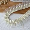 Acessórios de renda amarela feitos à mão DIY saia decorativa bainha acessórios de roupas plissado babados largura