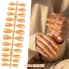 Manicura de Color Sólido Largo Uñas Portátiles Manicura de Gama Alta Uñas Postizas Forma de Almendra Brillantes Uñas Removibles Producto Terminado