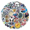 Pegatinas de Graffiti de Carreras Fi de 50 Piezas Transfronterizas, Pegatinas Decorativas Impermeables para Botellas de Agua y Teléfonos Móviles, Calcomanías Creativas para Cascos de Carreras