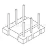 Base de Indutor com Base de Anel Magnético 10X10 Base BASE-101