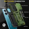 Capa de Celular Xiaomi Aplicável Transfronteiriça Poco X7 5g Janela Deslizante Suporte Multifuncional Horizontal e Vertical Capa de Celular Anti-Queda Militar