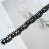 Adorno de encaje calado de una cara en blanco y negro, accesorio para el cabello hecho a mano para DIY, corsage Lolita, colgante para bolso, material decorativo para accesorios