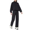 Novo Conjunto de Roupa de Yoga Quente de Veludo Fino Outono e Inverno, à Prova de Vento e Resistente ao Frio, Roupa Fitness Casual Solta, Conjunto de Duas Peças Espessado