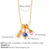 Estilo Misto Retrô Europeu e Americano Envelope de Rosa Pingente DIY Multiformato Colar Aço Inoxidável Banhado a Ouro 18K Joias de Nicho