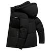Chaqueta de plumón con capucha y cuello de color block para hombre, talla grande, de invierno, nueva, informal, de plumón de pato blanco, gruesa y cálida, ropa de invierno
