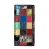 Carteira Patchwork Feminina Couro Genuíno Curta Colorida Moda Porta-Moedas Carteira Multi-Cartões Carteira