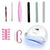 Set Completo de Herramientas Auxiliares para Uñas X3, Decoraciones de Diamantes con Purpurina, Pinceles para Uñas, Máquina Pulidora, Lima de Uñas