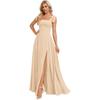 Vestido de Noche Nuevo de Verano y Otoño 2026 para Mujer de Amazon Transfronterizo, Elegante Vestido Largo con Tirante Ajustable, Vestido de Banquete