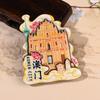 Imán de Nevera de Macao, Adhesivo Magnético, Madera Tridimensional, Estilo Chino, Regalo de Cocina de Ciudad, Souvenir Metálico Cultural y Creativo, Decoración Creativa para el Hogar