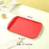 Múltiples bandejas plásticas antideslizantes comerciales, bandejas rectangulares de comida rápida estilo chino, platos rectangulares para hamburguesas de cantina de hotel KFC