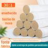 Atacado de bastão de moxa 30:1 fábrica de Nanyang folha de moxa envelhecida papel de algodão branco aveludado bastão de moxabustão enrolado à mão multi-especificação