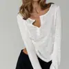 Nueva Camiseta Básica de Manga Larga con Cuello Redondo, Moderna y Elegante, Estilosa y Versátil para el Trabajo, Casual y Sencilla, Nueva Colección Primavera/Verano 2026