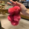 Suerte Colgante de Peluche de Caqui Llavero Adorno Caqui Suerte Colgante para Coche Adorno de Piel Sintética de Conejo Regalo