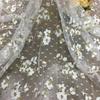 Direto da fábrica novo leite solúvel em água de seda de ouro fio bordado tecido de renda tecido dot malha flor de ameixa flor de ouro fio bordado