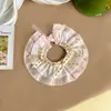 Toalla para babas de gato mascota con lazo, absorbente, anti-penetración, transpirable, collar universal para gatos y perros, regalo del Día de San Valentín y Festival de Primavera