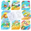 TY008 Piscina Hawaiana Verano DIY Libro para Colorear Fiesta de Cumpleaños Dibujos Animados Libro de Graffiti para Colorear Libro de Dibujo