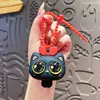 Chaveiro Criativo Gato de Olhos Grandes Aperta-se Boneca Gatinho Desenho Animado Fofo Descompressão Pingente de Bolsa para Casal Presente