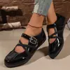 Elegantes zapatos Mary Jane para mujer con hebilla, estilo coreano, nuevo modelo primavera 2026, suela suave de ballet, negro, camel, burdeos