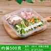 Caja Desechable Limpia para Verduras Caja de Empaque para Verduras Caja para Verduras Frías y Comida Cocinada Cuadrada con Tapa Caja de Plástico Anti-vaho con Recorte para Frutas