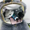 Bolso Nuevo de Orejas de Conejo Bolso de Pinza de Piel de Conejo Rex Imitación Bolso de Conejo Muerto Mismo Estilo Bolso de Hombro Cruzado Bolso de Mano