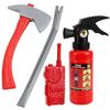 Traje de Bombero de Desempeño para Niños Mochila Desplegable Pistola de Agua Casco de Gran Capacidad Extintor Artificial Jardín de Infancia