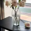 Vaso de Vidro em Formato de Cone Estilo Nórdico Ins Simples Grande Transparente para Bambu da Sorte Hidropônico Ornamento de Arranjo de Flores para Mesa de Escritório Sala de Estar