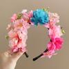 Faixa de Cabelo com Flores Quanzhou Xunpu para Mulheres, Guirlanda de Flores Estilo Étnico Hanfu, Faixa de Cabelo com Flores Artificiais para Sessão de Fotos, Xiuhe Verão