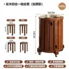 Taburete Apilable de Madera Maciza, Taburete Bajo Multifuncional para el Hogar, Taburete para Comedor, Taburete Redondo para Dormitorio, Silla, Banco de Lujo Ligero, Mesa Auxiliar Estilo Chino Nuevo