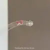 Pendientes Adorables de Gato Kt con Lazo Rosa Recortado para Mujer, de Moda, Dulces, para Ropa de Trabajo, Versátiles, Exquisitos, Compactos y Elegantes