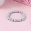 Acessórios de Joias Infantis Acrílicos da Moda Fofos e Estilosos Contas Redondas de 8mm Pulseira Feita à Mão Venda Direta da Fábrica Macaron