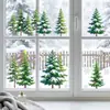 Decoraciones navideñas pegatinas de cristal de copo de nieve, más vendidas en Amazon, pegatinas electrostáticas de cedro verde de invierno