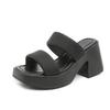 Nuevas Pantuflas de Tacón Alto para Mujer 2025, Calzado de Verano para Exterior, Sandalias Antideslizantes, Zapatos de Cuña de Moda y Versátiles para Mujer para Salir