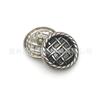 Botões decorativos de metal xadrez tridimensional simples para casaco de terno clássico, botões costurados à mão