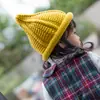 Chapéus Europeus, Americanos, Japoneses e Coreanos Transfronteiriços, Gorros de Tricô Masculinos, Chapéus de Lã, Chapéus com Barra Rebatida, Chapéus de Chupeta, Costas Femininas Pai-Filho, Chapéus Infantis de Agulha