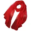 Bufanda de Seda Georgette de Color Sólido Tamaño Pequeño para Fiesta Baile Decoración Corporal Bufanda de Gasa Elegante Fina Protección Solar Bufanda Larga para Mujer
