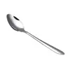 Juego de Cubiertos de Acero Inoxidable Transfronterizo: Cuchara Puntiaguda para Uso Doméstico, Hotel, Restaurante Occidental, Tenedor de Mesa, Cuchara de Mesa, Cuchara de Café Engrosada, Cuchara de Postre