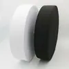 Stock Listo del Fabricante Banda Elástica de Grosor Medio Banda Elástica de Crochet Negra y Blanca Hilo de Poliéster Banda Elástica de Látex Cinta Tejida Plana Elástica