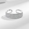 Anel de nicho de luxo leve estilo coreano com design de diamante completo banhado a ouro Au750 anel feminino ins fashion anel de dedo indicador aberto com diamantes
