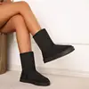 Botas al por mayor Botas de nieve cálidas para mujer 2025 Forradas de felpa Algodón Invierno Forradas de felpa Exportación Zapatos de algodón Transfronterizo de caña alta de caña alta