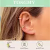 Amazon Europa y América Venta Caliente Anillo con Doble Bisagra Clip para Oreja Diseño de Nicho Aro de Oreja Simple Joyería de Accesorios Femeninos Atmosféricos Personalizados
