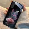 Funda para Teléfono Móvil Adecuada para Samsung S26Ultra A90 Mariposa Rosa S24 Vidrio Templado A16 Flor Funda Protectora A07