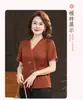 Nova Blusa de Verão Estilo Chinês para Mãe 2026 Novo Estilo Dia das Mães Camisa Estilo Chinês Roupa Elegante para Mulheres de Meia-Idade e Idosas Blusa