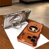 Funda antigolpes de cuatro esquinas adecuada para iPhone 17, con espejo y soporte magnético, cubierta protectora temática del espacio para Apple 18 Pro Max